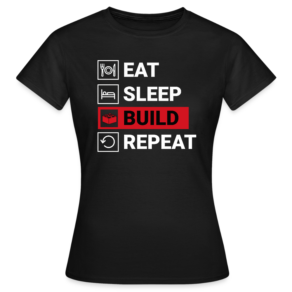 Eat, Sleep, Build, Repeat V2 Women's T-shirt - black