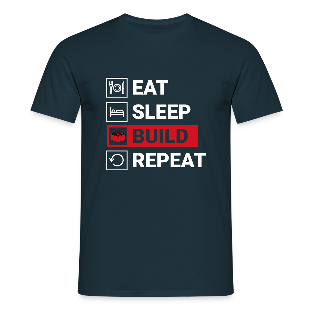 Eat...Repeat black Men's T-Shirt - navy