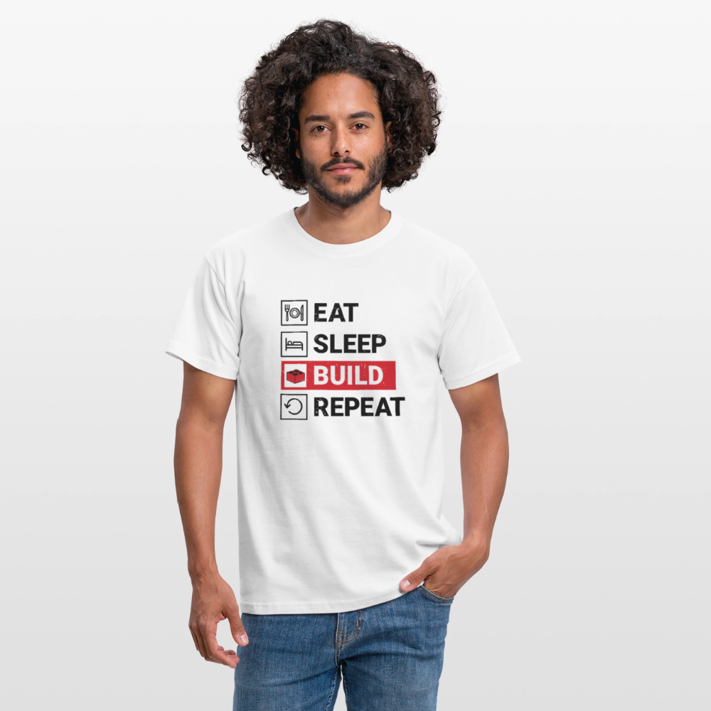 Eat...Repeat Men's T-Shirt - white