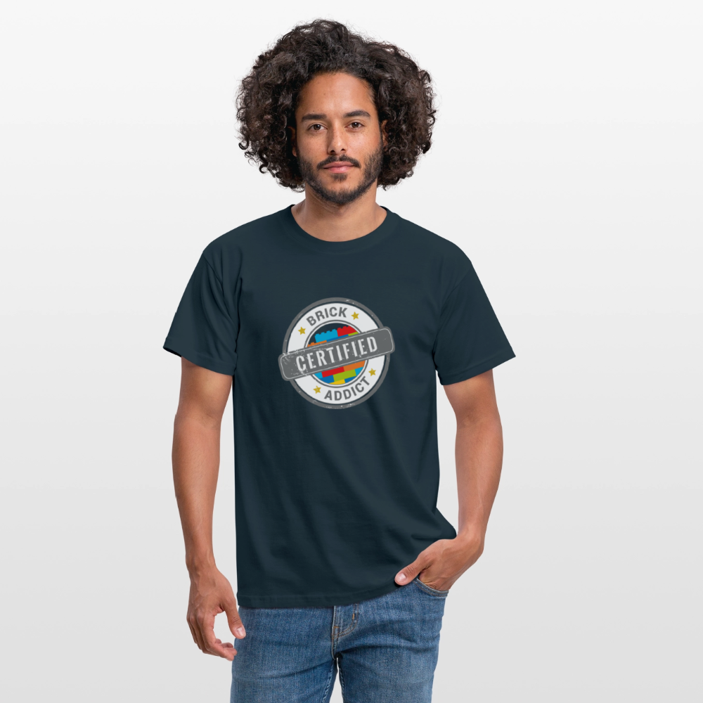 Certified Brick Addict Men's T-Shirt - navy