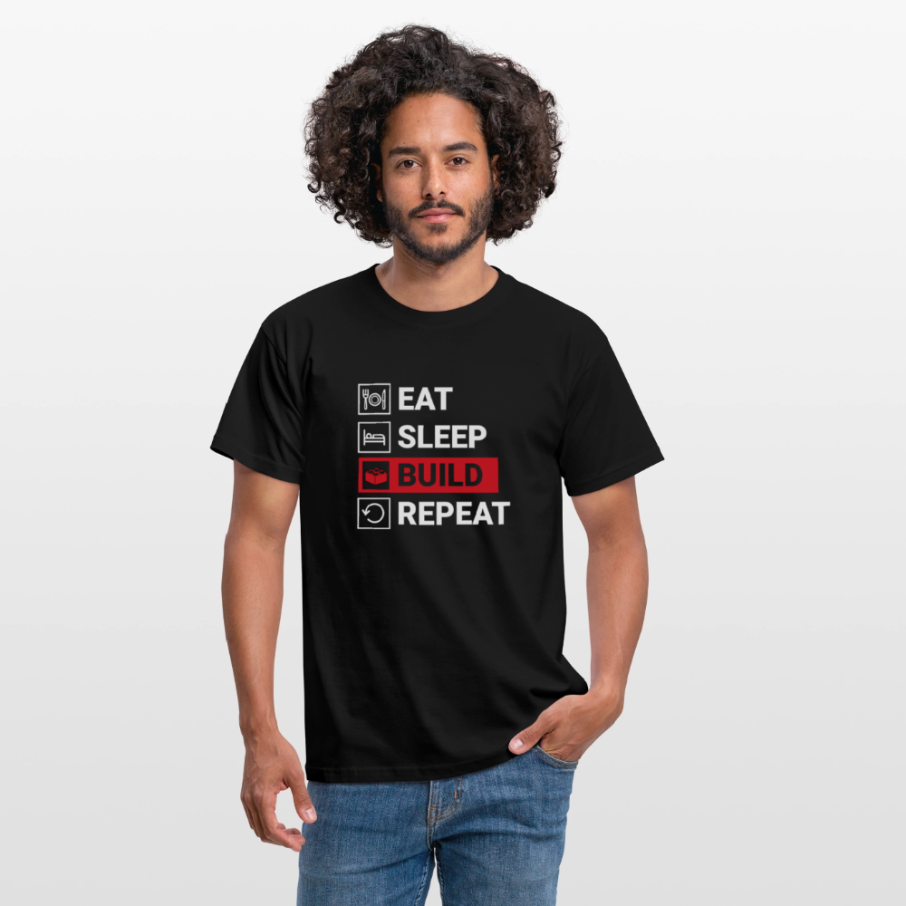 Eat...Repeat black Men's T-Shirt - black