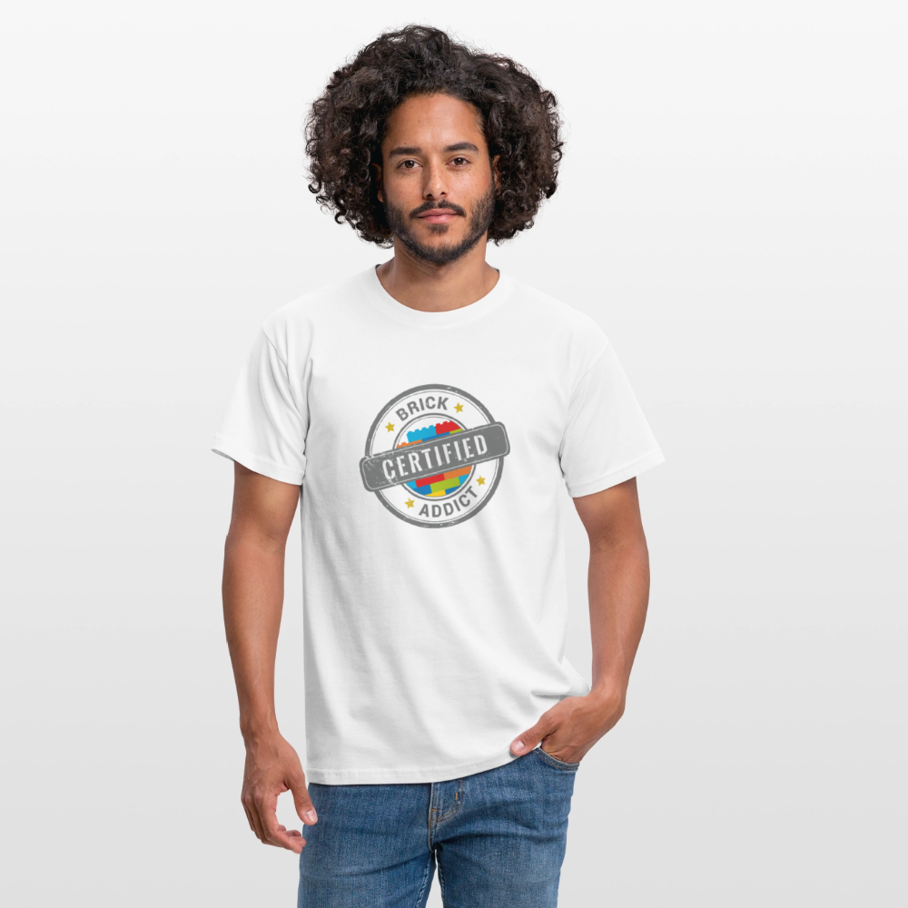 Certified Brick Addict Men's T-Shirt - white