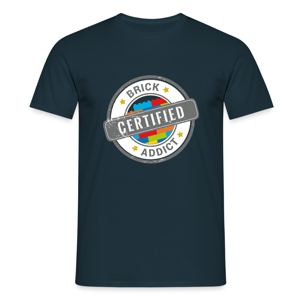 Certified Brick Addict Men's T-Shirt - navy