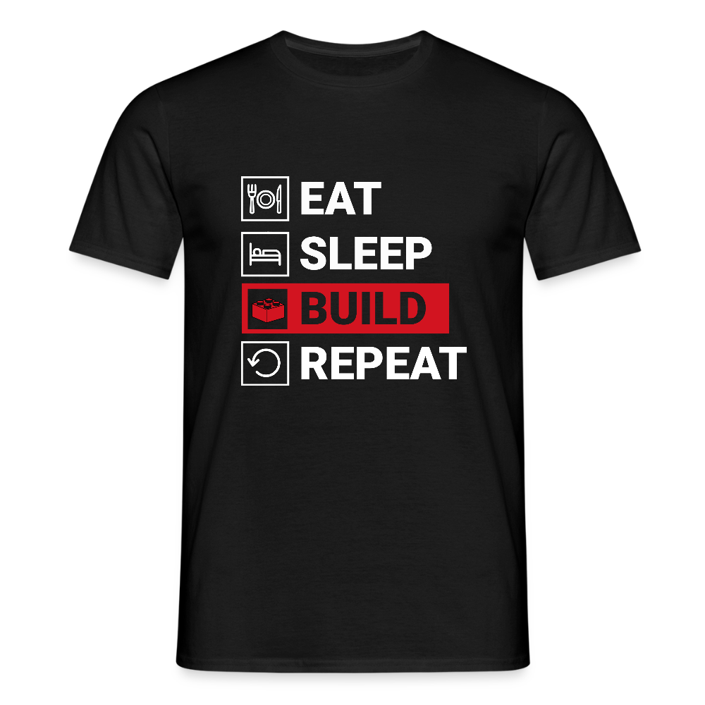 Eat...Repeat black Men's T-Shirt - black