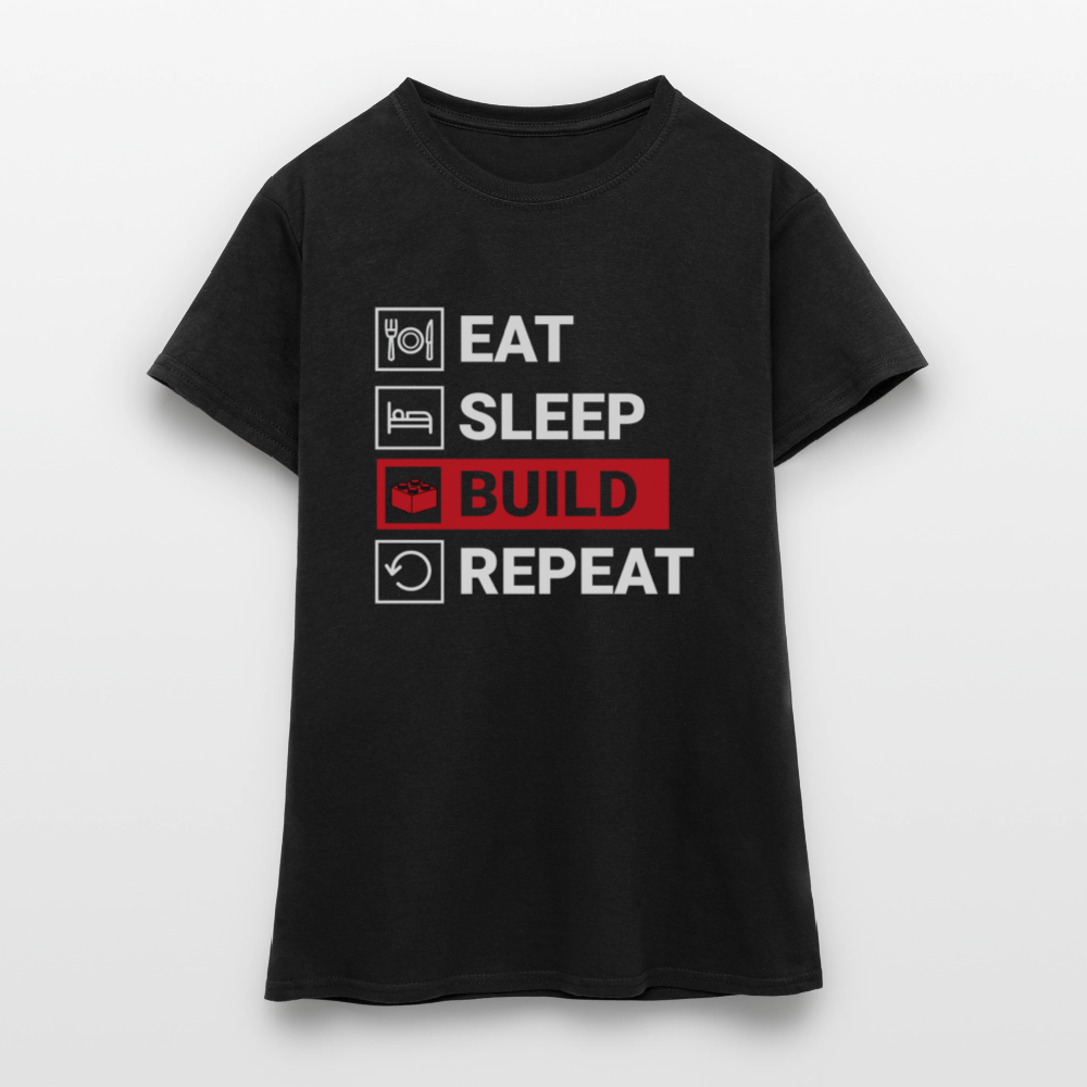 Eat, Sleep, Build, Repeat V2 Women's T-shirt - black