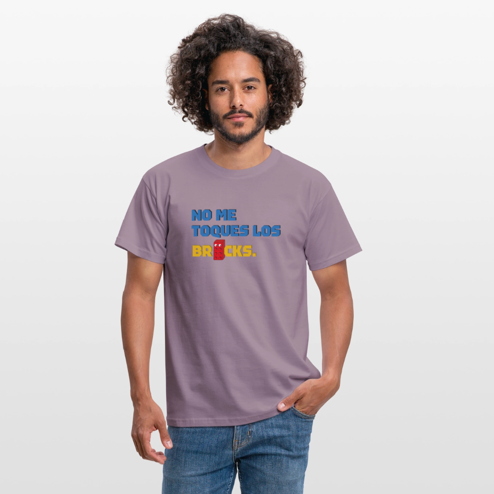 No me toques los bricks Men's T-Shirt - purple-grey
