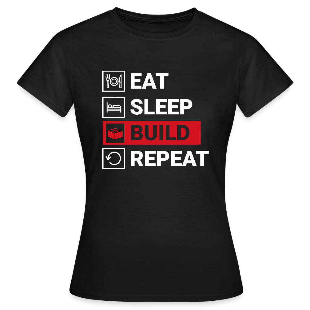 Eat, Sleep, Build, Repeat V2 Women's T-shirt - black