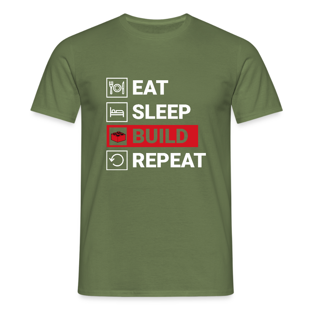 Eat...Repeat black Men's T-Shirt - military green