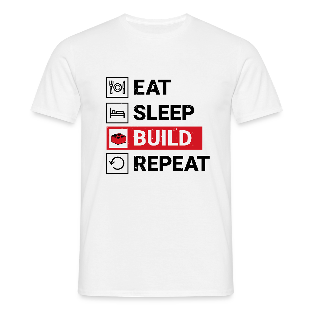 Eat...Repeat Men's T-Shirt - white