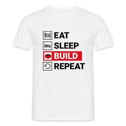Eat...Repeat Men's T-Shirt - white