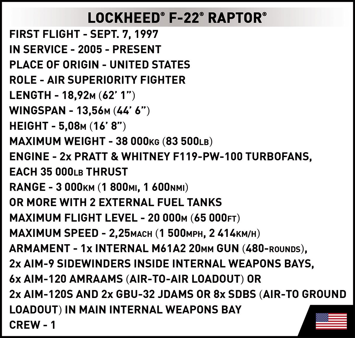 Lockheed F-22 Raptor