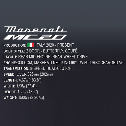 Cobi Maserati MC20 Sports Car (COBI-24335)