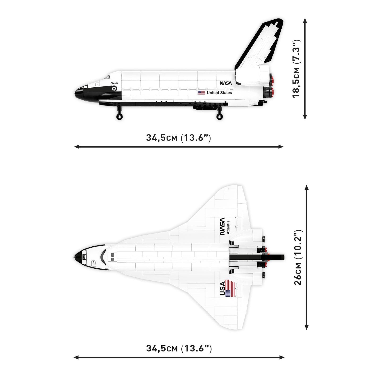 Cobi Space Shuttle Atlantis (COBI-1930) - Latericius