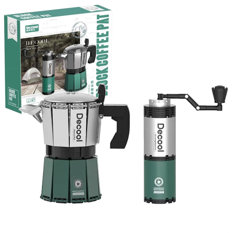 Mocha pot & bean grinder