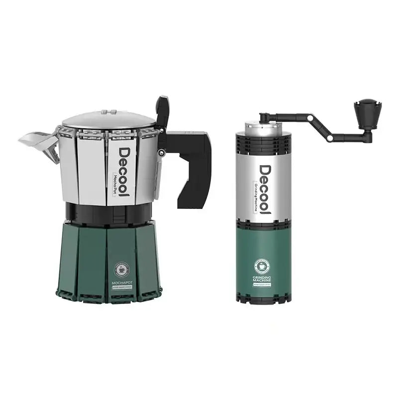 Mocha pot & bean grinder
